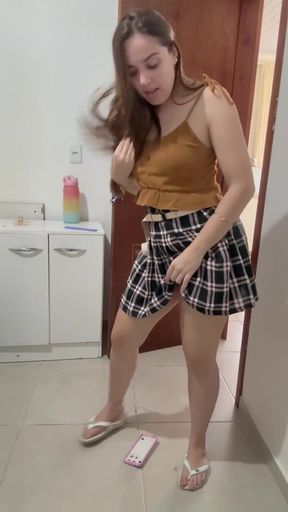Blonde Big Ass Jumping Alone