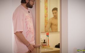 Neighbor Kinkcravings Has No Water I Spy Him Showering at My Place, Get Caught &amp; Fuck Him Bareback Until Creampie