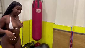 Ktal in smart trainer fucking Holly Bombom in the gym - Free