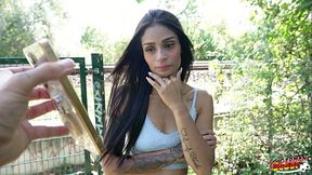 GERMAN SCOUT - Skinny Latina Girl Breiny Zoe Pick Up for no Condom Casting Fuck in Berlin