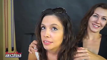 Brunette Coeds Jamie Litton And Meredith Lick Their Twtas And Share A Cock!