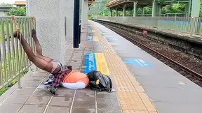 Japanese Tied Girl 18+ Gets Outdoor Bukkake in Public Park Scene