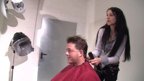 Sexy Hairdresser Fucks with Client