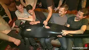 Big Cock Slave Is Publicly Humiliated And Caught In The Cum Fest