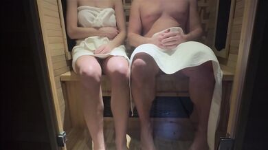 He fucked me in the infrared sauna - cum in public