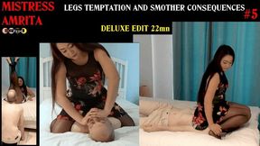 MISTRESS AMRITA makes LEGS TEMPTATION and SMOTHERING PUNISHMENT (480p)