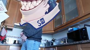 Hot Stud Jerking off and Cumming in the Kitchen While Cooking