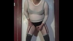 mark wright the bisexual crossdresser is willing to take any mans cock in his mouth as long as you fuck him in his ass while hes playing with his cock from behind