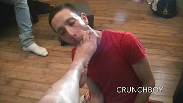 2259 Slut creampied in cjosktrap nby his 2 friends