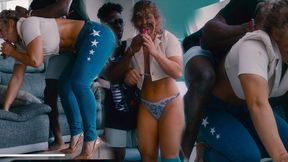 Bitchy Milf Sheena Bathory Dominated and Humiliated with cake