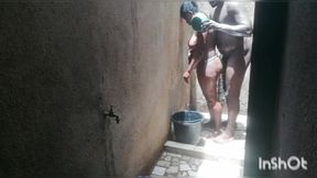 Love in secret in the African shower