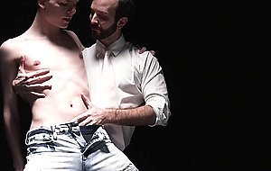 Slim slave boy Ethans ass is wet and ready for huge dick