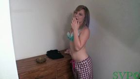 Stepbrother Home From College Seduced by Smoking Stepsister