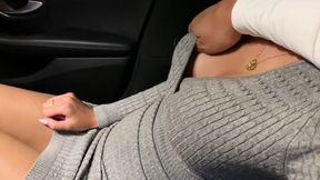 First Date Blowjob with biggest cock in the car