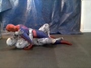 scary horny zentai spider vs spiderman