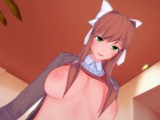 DDLC: Futa Monika bang you, then you bang her | Male Taker POV