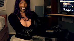 Double Masked Doll Gloves Up Crushes Giant Rubber Tits Gush Explosion