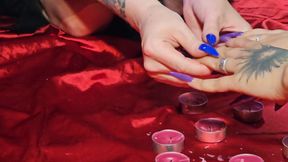 Hand fetish and long nail fetish. 4 hands with stunning manicure and long nails