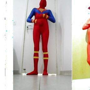 Have Fun in Superman Zentai Suit