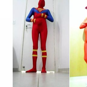 Have Fun in Superman Zentai Suit