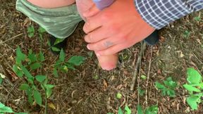Twink Jerks Faster and Slower, Faster and Slower... Then Cums Outdoor