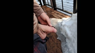 uncut boy WS comp, drink, pee on wet shorts, outdoors