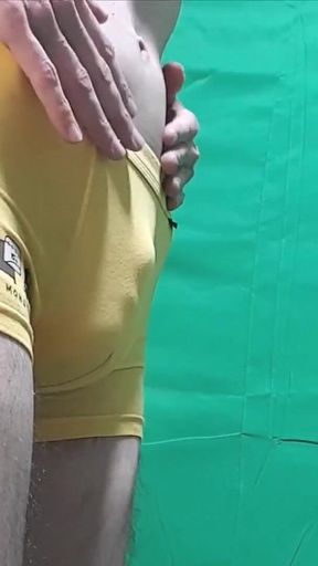 Yellow Boyshorts Try on