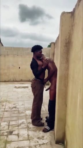 Big Cock Guy Fucking Big Ass Guy Inside Compound..