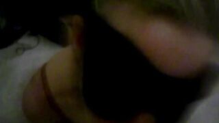 Blindfolded and sucking off