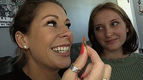 Giantess Jace & Nikki Brooks Tease & Devour Tiny Humans (HD 1080p MP4)