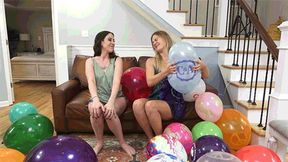 Popping fan sent balloons with Amiee Cambridge & Vika [1080]