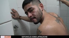 Dangled Latino boned In Gym Douche