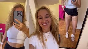 de retour a l appartement, une bonne douche et me voila prete pour allez ...