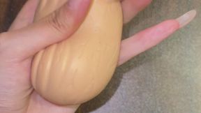 #268 - Squeezing your balls with my long nails