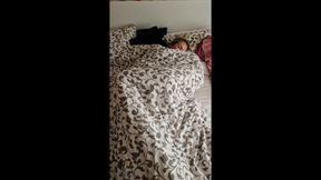 Husband Finds Wife Masturbating Under Blanket and Starts to Fuck Her Until Cumshot