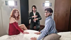 Italian couple and Fucktotum in amateur casting leads to MMF threesome