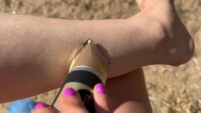 Trimming My Bush and Leg Hair Closeup