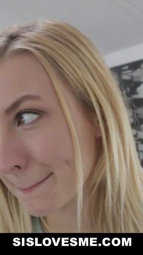 Bored little stepsister Alexa Grace caught masturbating