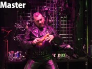 Leather Master instructs you to use dildo in your mouth and ass oral anal training PREVIEW