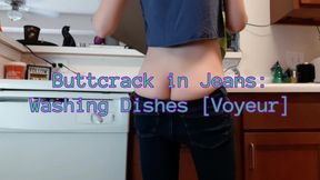 Buttcrack in Jeans: Sage Eldritch Washing Dishes [Voyeur] SD