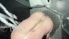 Chubby Guy Showers in Hotel