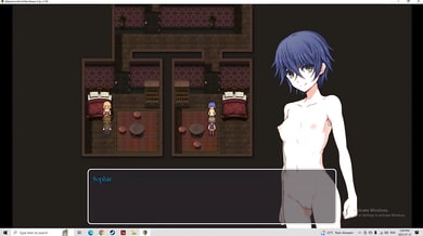 Blue-haired detective girl lost in steam city submits to desire
