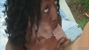 Ebony hot teen Interracial outdoor sex