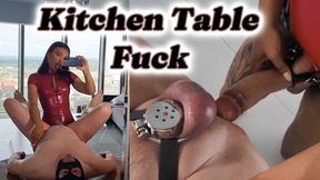 Kitchen Table Fuck - Pegging With XL Dildo [Mobile 480p]