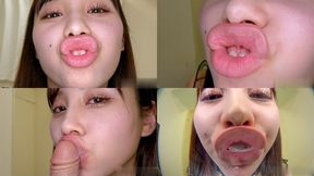Mai Arisu - LIP FETISH - Showing off octopus kisses with sexy lips & dick kisses & subjective octopus kisses - MOV