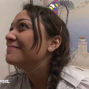 Casting in the Street of a Pretty Young Woman Getting Her Ass Plugged