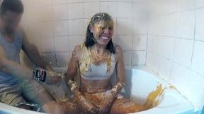 40 foods to gunge the girl (wam, wet and messy)