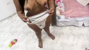 The Provocative Stepmother Filmed Changing Her Clothes