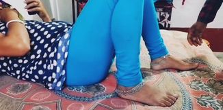 Sexy Bhabi with short T Shirt hardcore fuck to Big Boobs and wet pussy of her in bed room.