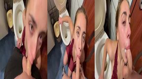 toilet facefuck sloppy blowjob